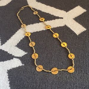 Ralph Lauren Gold long necklace statement piece